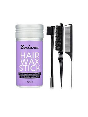 Boslance Hair Wax Stick 3 Brushes Set Taming Frizz Control & Styling Kids Adult